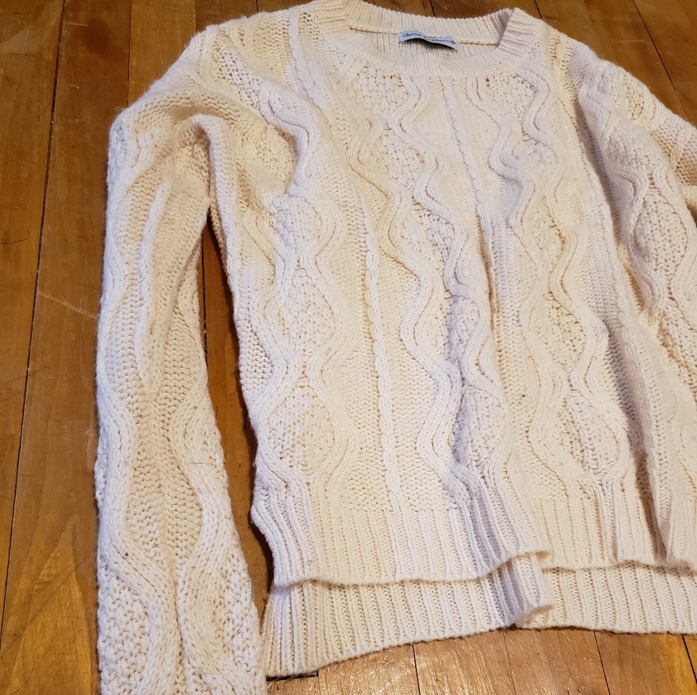 Ashley Lemieux Cream Knit Sweater